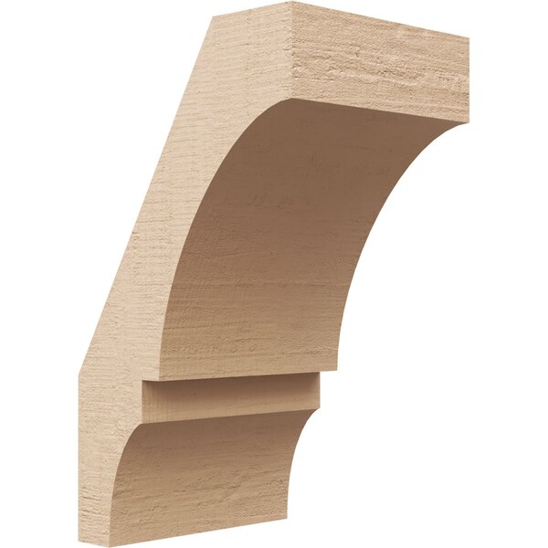 Ekena Millwork 5-inch W x 6-inch D x 10-inch H Balboa Rough Cedar Woodgrain TimberThane Knee Brace, Primed BRCUR05X06X10BOARCPR - main